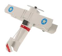 Vintage Airplane Model Metal Airplane Ornament for Display Home Office Desktop Decoration White 16X13X5 5Cm