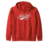 Vintage Alabama Script Swoosh Classic State Pride Zip Hoodie