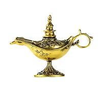 Vintage Aladdin Genie Lamp Brooch Pin for Women Girls Fashion Gold Toned Unique Crafts Lapel Pins Dress Accessories Birthday Christmas Party Jewelry, Metal, no gemstone