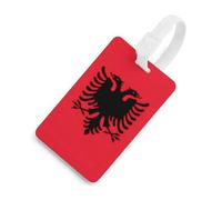 Vintage Albania Albanian Eagle Flag Travel Luggage Tags for Suitcases Baggage Handbag Label
