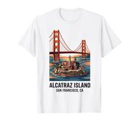 Vintage Alcatraz Island San Francisco Golden Gate Bay Area T-Shirt