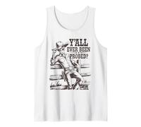 Vintage Alien Cowboy Y'all Ever Been Probed Funny Western Tank Top