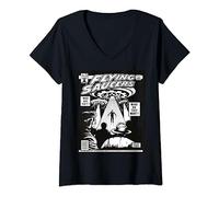 Vintage Alien Flying Saucers Invaders T shirt V-Neck T-Shirt