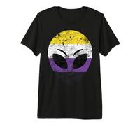 Vintage Alien Non Binary Flag Premium T-Shirt