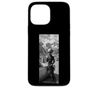 Vintage Alien Secret Agent Smoking Swiss Alps Art Case for iPhone 13 Pro Max