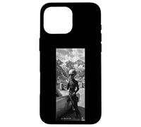 Vintage Alien Secret Agent Smoking Swiss Alps Art Case for iPhone 16 Pro Max