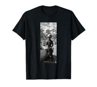 Vintage Alien Secret Agent Smoking Swiss Alps Art Value Graphic T-Shirt