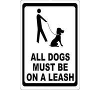 Vintage All Dogs Must Be On A Leash Help Keep Pets Under Control The Community Poster Metal Aluminium Tin Sign Home Bar Kitchen Coffee Man Cave Garage Wall Decor Art Tin Sign 12x16 Inch