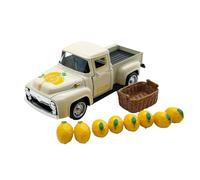 Vintage Alloy Truck Model Decoration Miniature Faux Lemon and Basket Home Office Decor Supplies Gift Theme Alloy Decoration