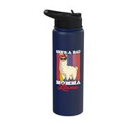 Vintage Alpaca She's A Bad Momma Llama Mother's Day Stainless Steel Insulated Water Bottle