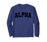 Vintage Alpha Distressed Bold Motivational Identity Long Sleeve T-Shirt