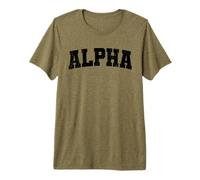 Vintage Alpha Distressed Bold Motivational Identity Premium T-Shirt