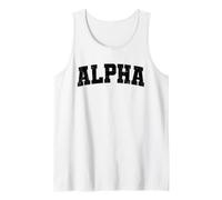 Vintage Alpha Distressed Bold Motivational Identity Tank Top