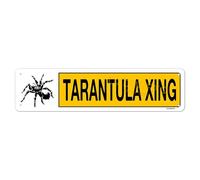Vintage Aluminum Plaque Tarantula Crossing Yard Signs Room Decor Metal Spider Themed Gifts Wall Art,Wildlife Animal Street Road Signs,Caution Slow Down Traffic Warning Sign,4x16 Inch