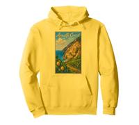 Vintage Amalfi Coast Italy Travel Poster Design Pullover Hoodie