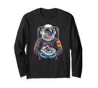 Vintage Amateur Geologist Holding a Radiant Space Mineral Long Sleeve T-Shirt