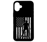 Vintage America Electric Skateboard Owner One Wheel Flag Case for iPhone 16 Plus
