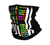 Vintage America Flag I Have Autism Awareness Unisex Snood Scarf Warm Neck Gaiter Multifunctional Bandana For Sport Running Motorcycle Winter