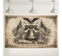 Vintage America Independence Day Backdrop, Retro Patriotic Wall Decorations, Rustic Brown Photography Background for 4th of July Parties and Events 71x43 Inch