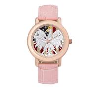 Vintage America-Polish Flag Fashion Women's Watch Easy Reader Novelty Slim Quartz Casual Dress Wrist Watches