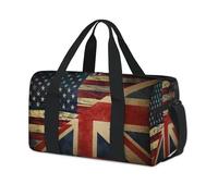 Vintage America UK Flag Sport Duffel Bags for Kids Girls Boys Women Men Overnight Weekender Travel Bag Tote Carry Gym Casual Duffel Bags