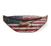 Vintage American Baseball Flag Waist Bag Pack for Women Men Kids Girls Boys Fanny Pack Bumbags Pouch Purses Belt Bag for Travel Sport Running