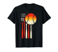 Vintage American Baseball - USA Flag Art T-Shirt