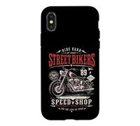 Vintage American Custom Motorcycle Speed Shop Biker Case for iPhone X/XS