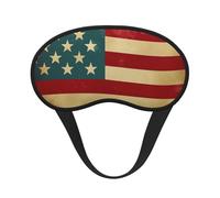 Vintage American Flag 4Th of July USA Sleep Mask for Side Sleeper Soft Breathable Sleeping Eye Mask Blackout Silk Eye Sleep Shade Cover with Elastic Strap Night Blindfold for Women Men Travel Nap