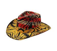 Vintage American-Flag Pattern Hat Women Men Ladies Cowboy Hat Party Graffiti Top Bonnet Men Halloween Cowboy Paper With Tiaras Sunproof