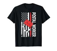 Vintage American Flag Postal Worker On a Daily Mail Route T-Shirt