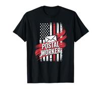 Vintage American Flag Postal Worker On The Neighborhood Run T-Shirt
