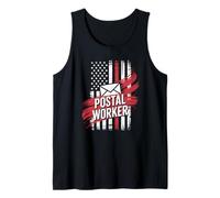 Vintage American Flag Postal Worker On The Neighborhood Run Tank Top