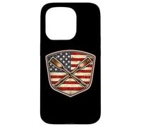 Vintage American Flag Rowing Crew Athlete Rower USA Patriot Case for iPhone 15 Pro