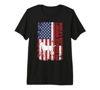 Vintage American Flag World's Best Labrador Retriever Dad Premium T-Shirt