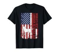 Vintage American Flag World's Best Labrador Retriever Dad T-Shirt