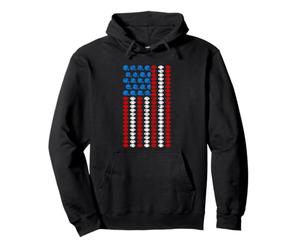 Vintage American Football American Flag 4th of July,Footbal Pullover Hoodie