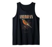 Vintage American Robin Bird Art Nature Watching Tank Top