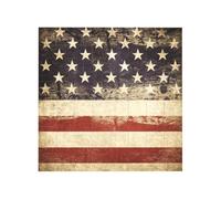 Vintage American USA Flag Printed Square Jigsaw Puzzle 12.8x12.8 CM, Puzzle Challenging Game for Adults Gifts, Family Fun Decorative Wall Decor