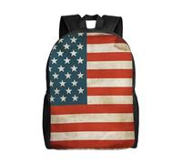 Vintage American Usa Flag Travel Laptop Backpack Waterproof Lightweight Cute Backpack For Women Men Casual Daypack