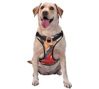 Vintage American Woman No Pull Dog Harness Adjustable Reflective Oxford Easy Control Medium Large Dog Harness