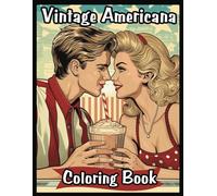 Vintage Americana Coloring Book: 1950’s Retro American Lifestyle Illustration Pages