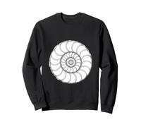Vintage Ammonite Fossil Spiral Chambers Art Graphic Sweatshirt