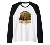 Vintage Amsterdam Netherlands Travel Souvenir Landmark Gift Raglan Baseball Tee