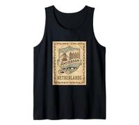 Vintage Amsterdam Netherlands Travel Souvenir Tourist Gift Tank Top