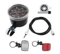 Vintage Analog Bike Speedometer & Odometer - 8cm Large Dial, Waterproof Mechanical Cycling Gauge for Road/Cruiser/Commuter Bikes (No Battery Needed)