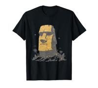 Vintage Ancient Carved Stone-Heads Statue Easter Island Moai T-Shirt