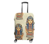 Vintage Ancient Egyptian Pharaoh Statue Luggage Cover for Suitcase Protector Washable S