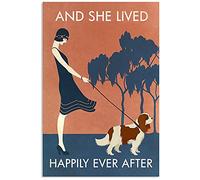 Vintage and She Lived Happily Ever After Poster Metal Aluminium Tin Wall Decor 8"x12"