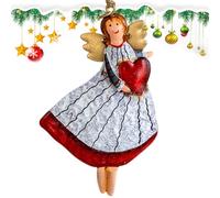 Vintage Angel Christmas Pendant - Iron Art Ornaments, Small Retro Angel Decorations, Holiday Craft Figurines, AngelS Decoration for Christmas Tree Hanging Table Centerpiece DIY Projects